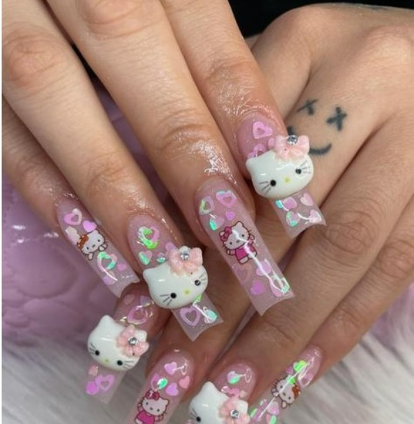 طرح ناخن کرومی دارک