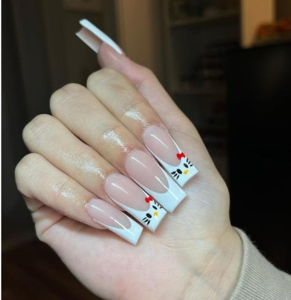 طرح ناخن کرومی دارک