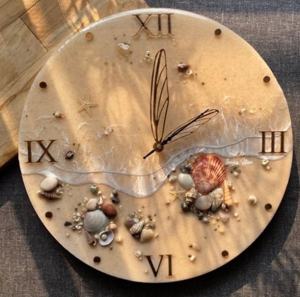 ساعت دیواری زیبای رزینی