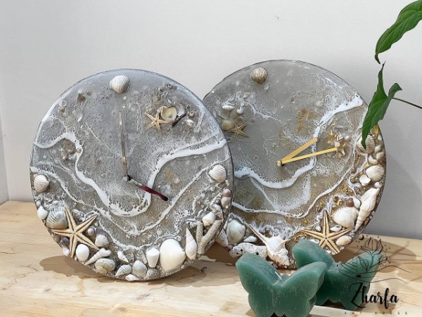 ساعت رزینی ساحل اقیانوسی برای دیوار