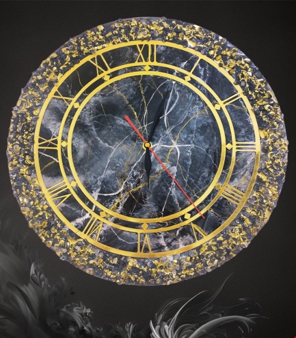 ساعت طرح مرمر رزینی