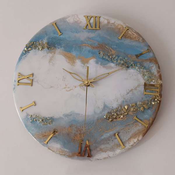 ساعت دیواری مینیمال و مدرن رزینی