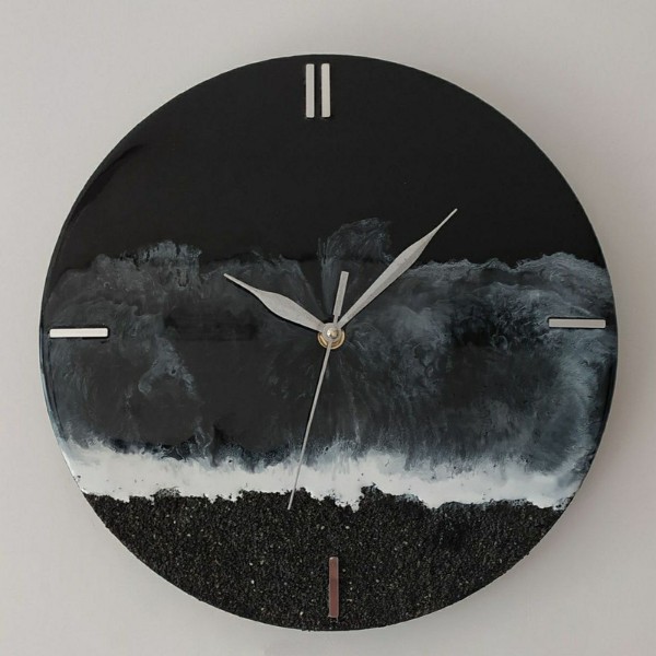 ساعت رزینی دریای تاریک برای دیوار
