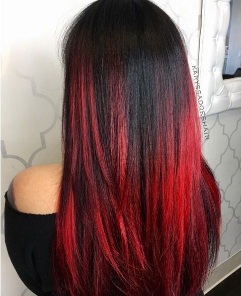 بالیاژ قرمز موی لیر زیبا