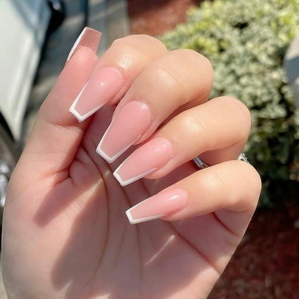 فرنچ ظریف سفید ساده