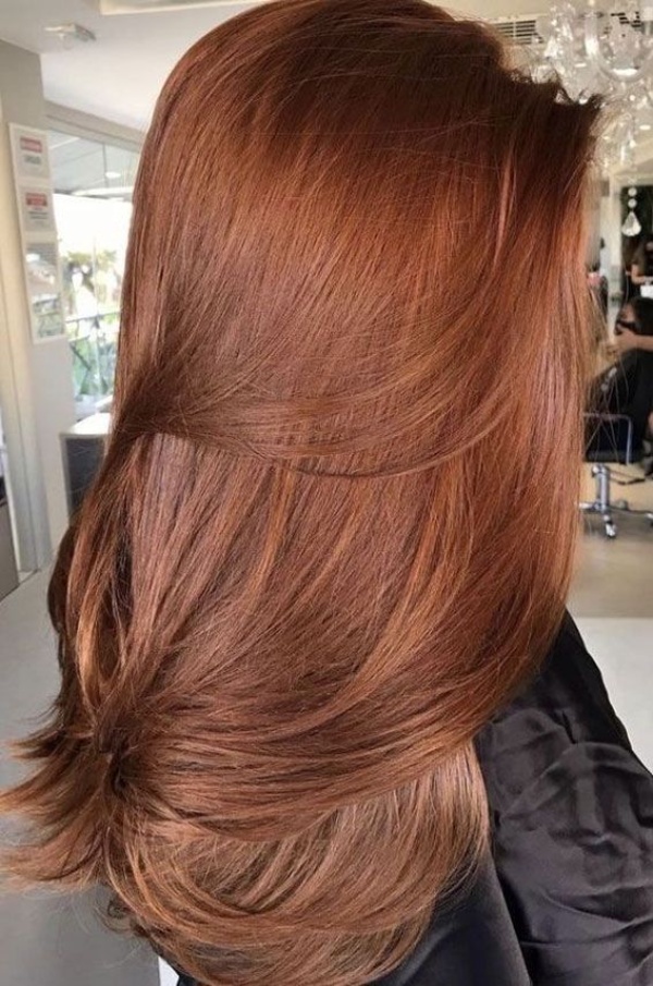 رنگ موی زنانه مسی زیبا