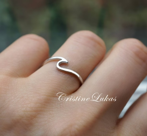 انگشتر طرح موج