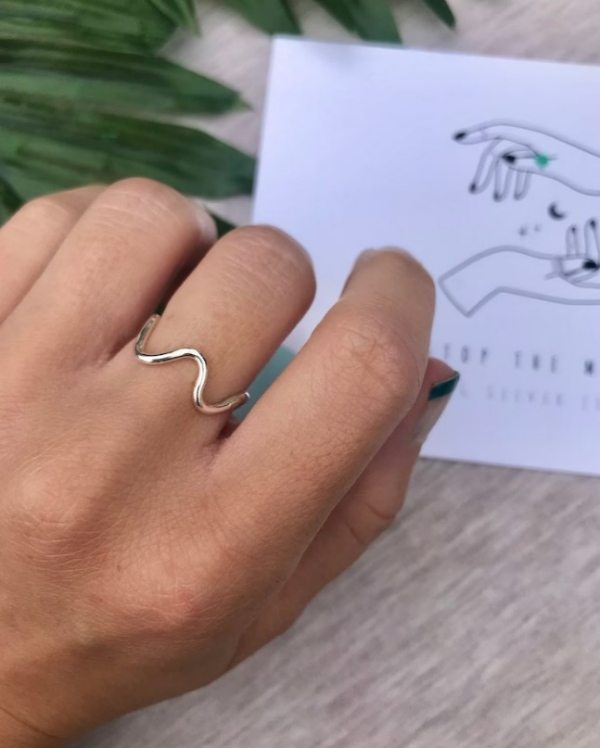 انگشتر طرح موج