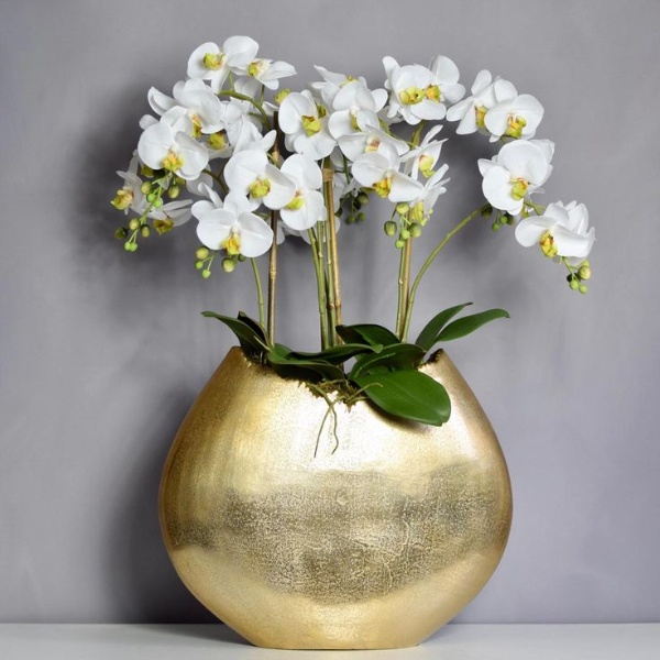 گلدان بسیار شیک کاربردی طلایی لاکچری زیبا