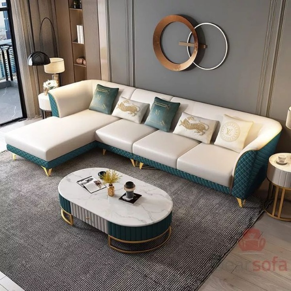 مدل مبل لاکچری ال پایه فلزی زیبا
