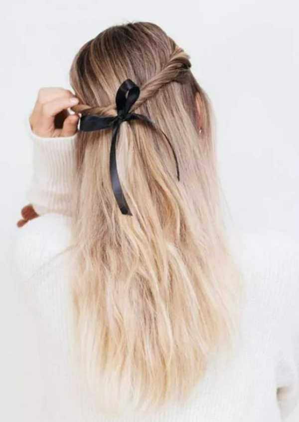 مدل مو با روبان