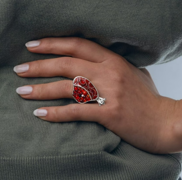 انگشتر طرح انار