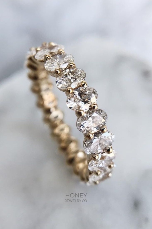 حلقه الماسی کامل شیک و جذاب زنانه