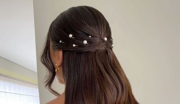 مدل موی باز مرواریدی زیبا و دخترانه