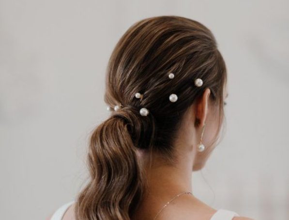 مدل مو برای مهمانی با مروارید جذاب