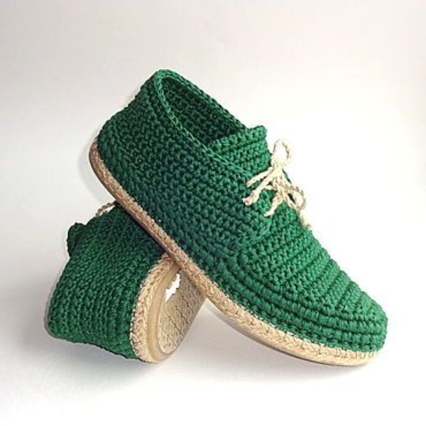 مدل جدید کفش سبز و بافتنی زنانه زیبا