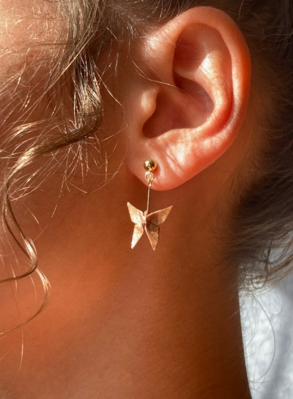 گوشواره طرح اوریگامی