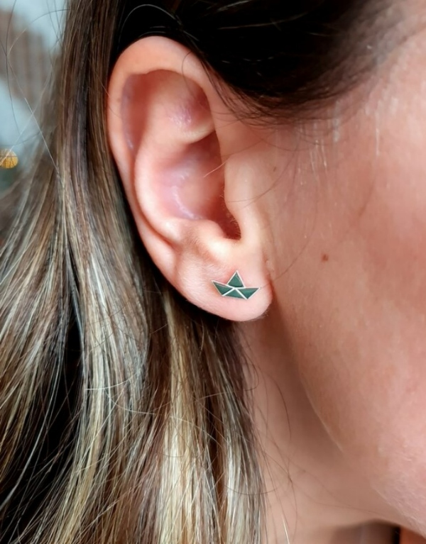 گوشواره طرح اوریگامی