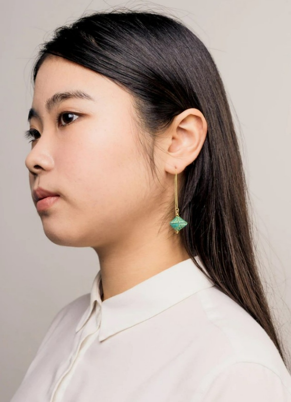 گوشواره طرح اوریگامی