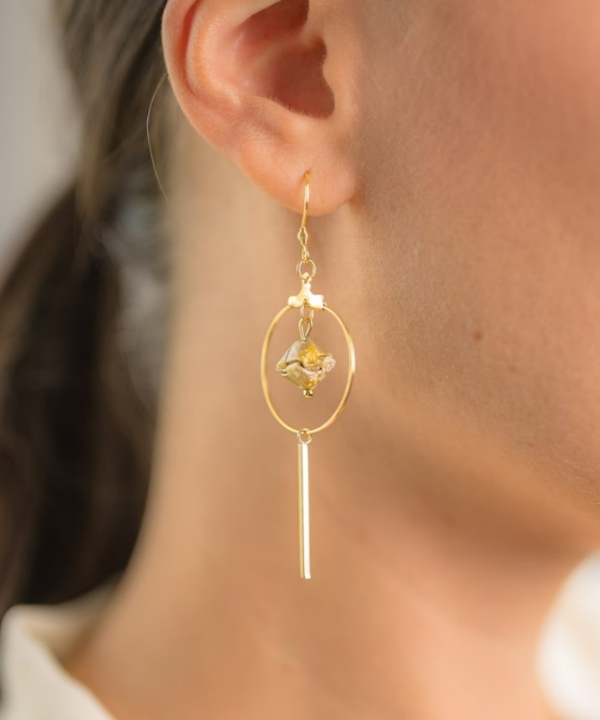 گوشواره طرح اوریگامی