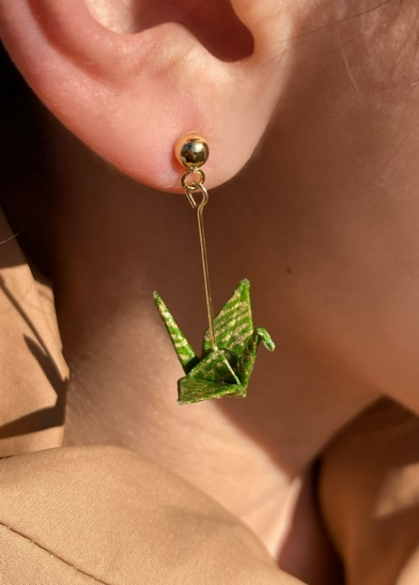 گوشواره طرح اوریگامی