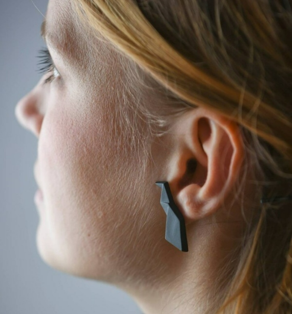 گوشواره طرح اوریگامی