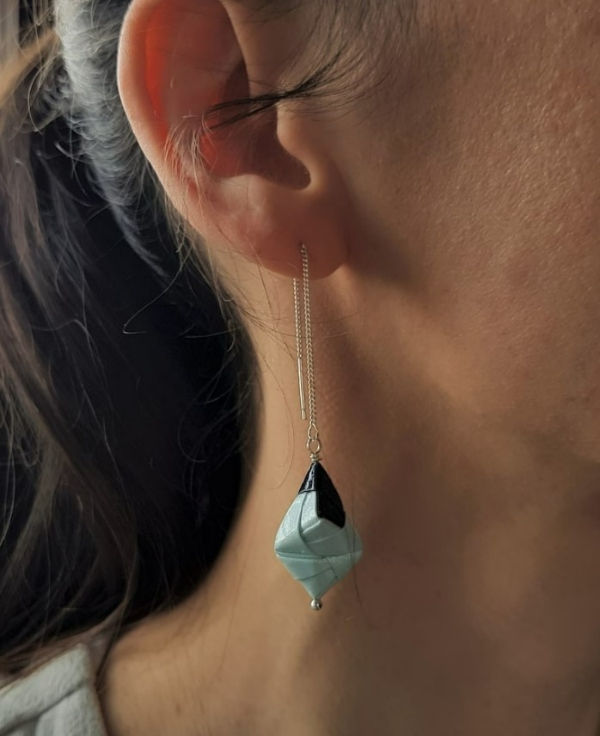 گوشواره طرح اوریگامی