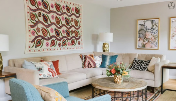  تزیین دیوار بالای مبل