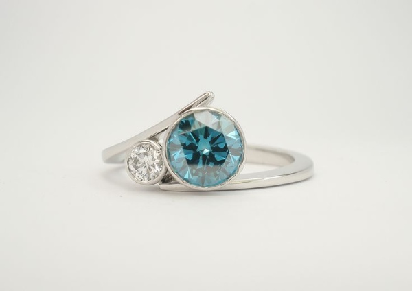 انگشتر چند نگینی نقره زیبا