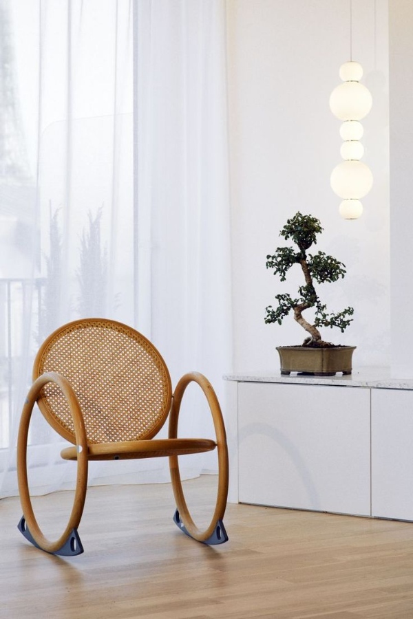 مدل صندلی مدرن چوبی حصیری زیبا