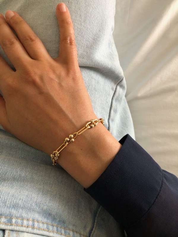 دستبند زنجیری گویدار زیبا