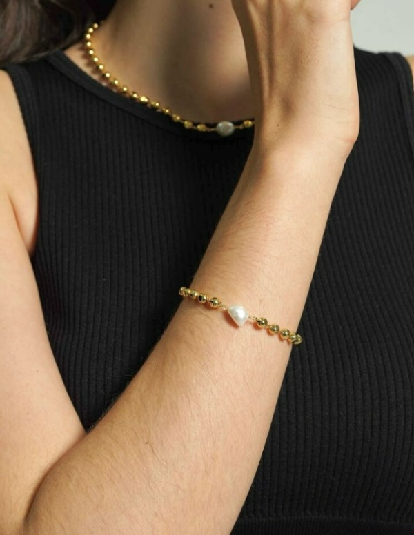دستبند طلای مروارید