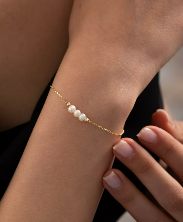 دستبند طلای مروارید