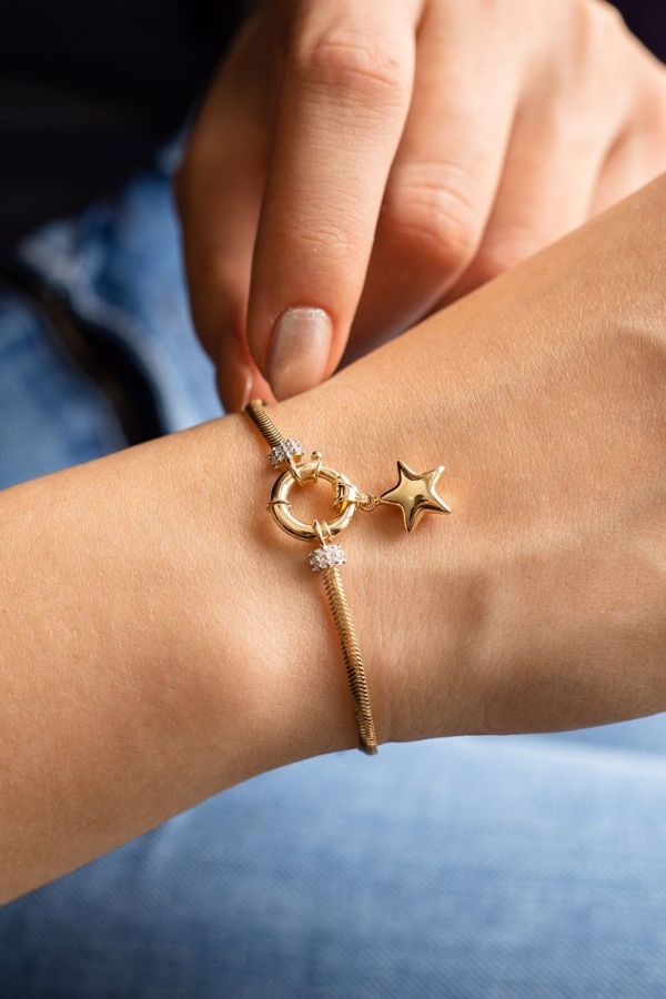 مدل دستبند لاکچری با آویز ستاره زیبا