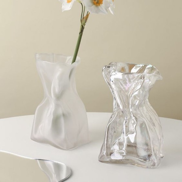گلدان با طرح شیشه‌ای کیسه فریزر