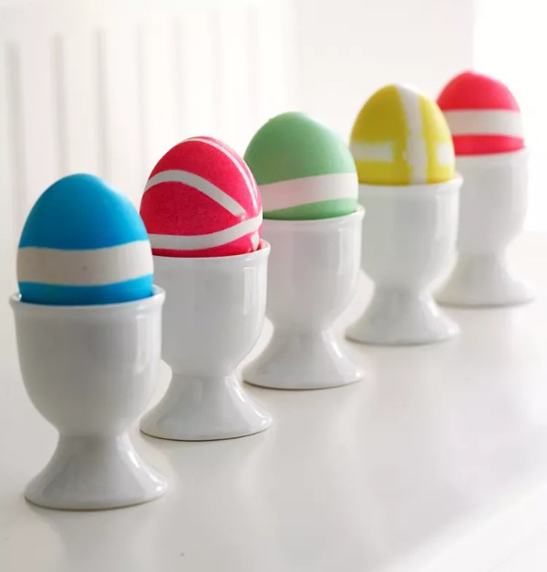 تزیین تخم مرغ با نوار چسب