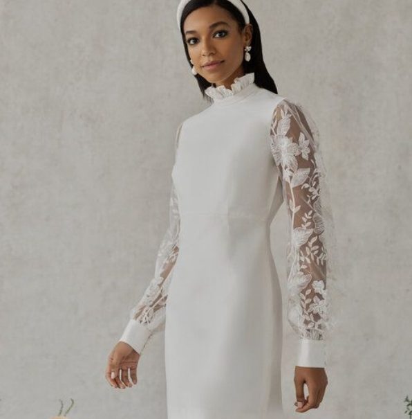 مدل لباس سفید ساده فرمالیته کوتاه زیبا