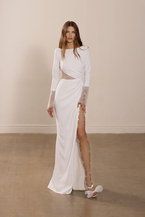 مدل لباس فرمالیته سفید عروس زیبا