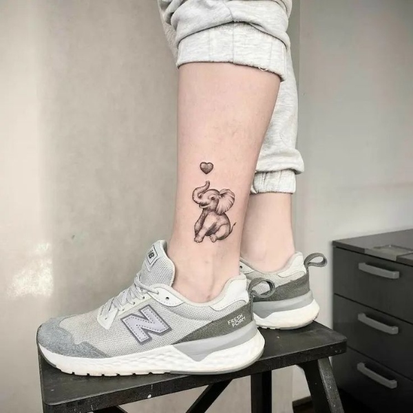 تتوی فیل و قلب