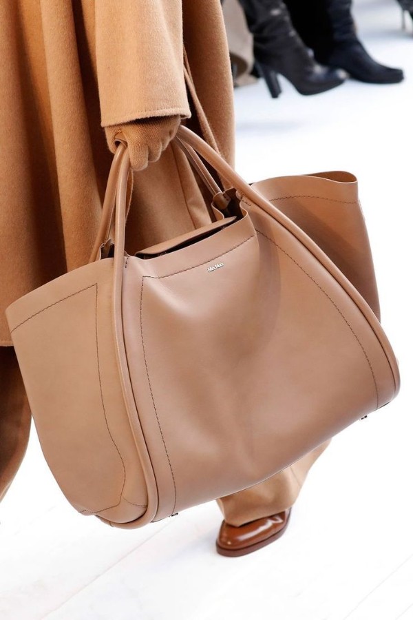 کیف دستی زنانه بزرگ چرمی به رنگ نود