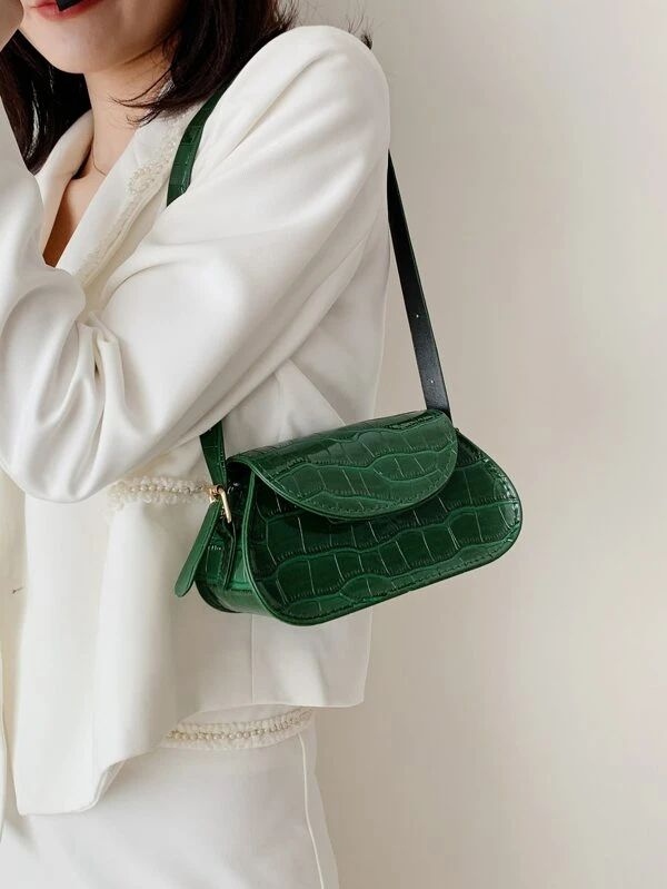 مدل کیف چرم سبز ورنی براق زیبا