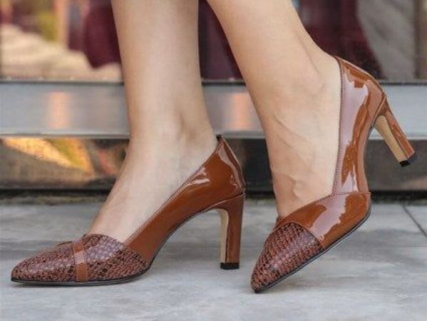 مدل کفش پاشنه بلند ورنی پوست ماری زیبا