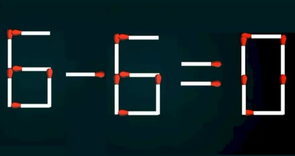 جواب معمای چوب کبریت ۰=۶×۵