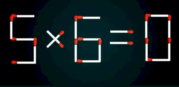 معمای چوب کبریت ۰=۶×۵