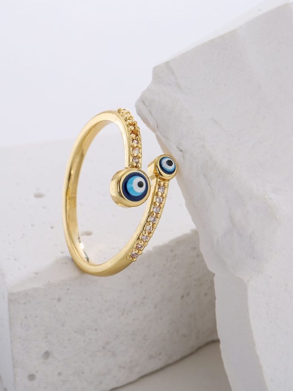 مدل انگشتر نگیندار با سنگ چشم و نظر زیبا