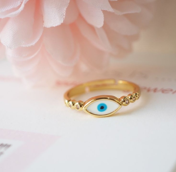 مدل انگشتر دخترانه با طرح چشم و نظر زیبا