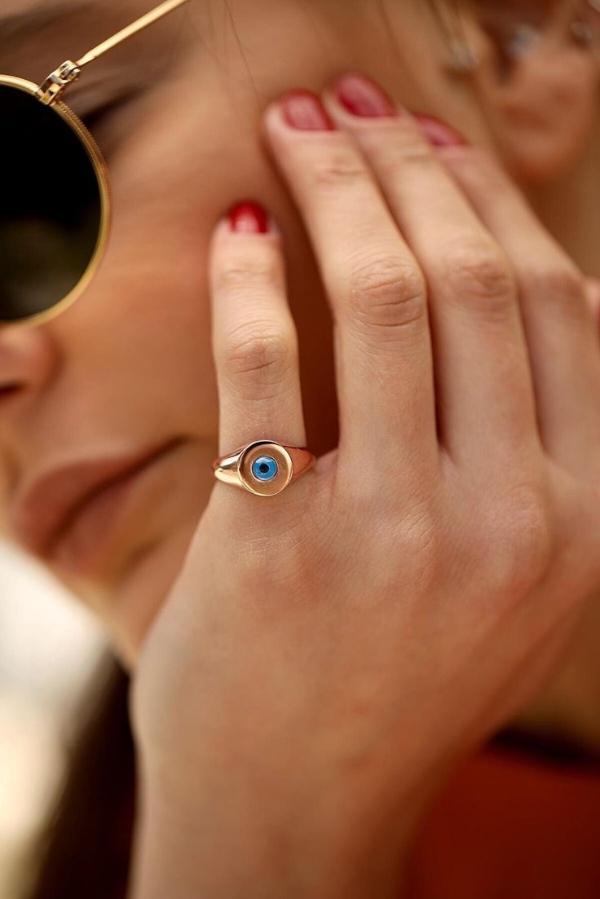 مدل انگشتر جذاب چشم و نظر زیبا زنانه