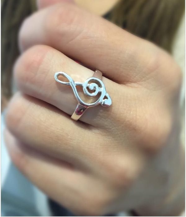 مدل جدید انگشتر طرح نوت موسیقی زیبا