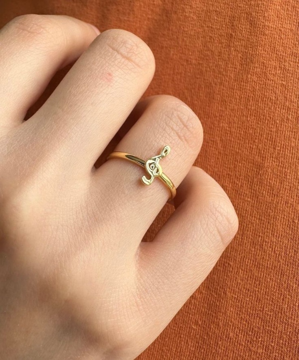 مدل انگشتر طلا و ظریف نوت موسیقی زیبا