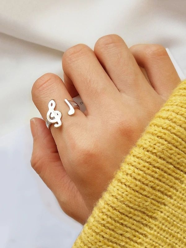 مدل انگشتر دخترانه نوت موسیقی زیبا